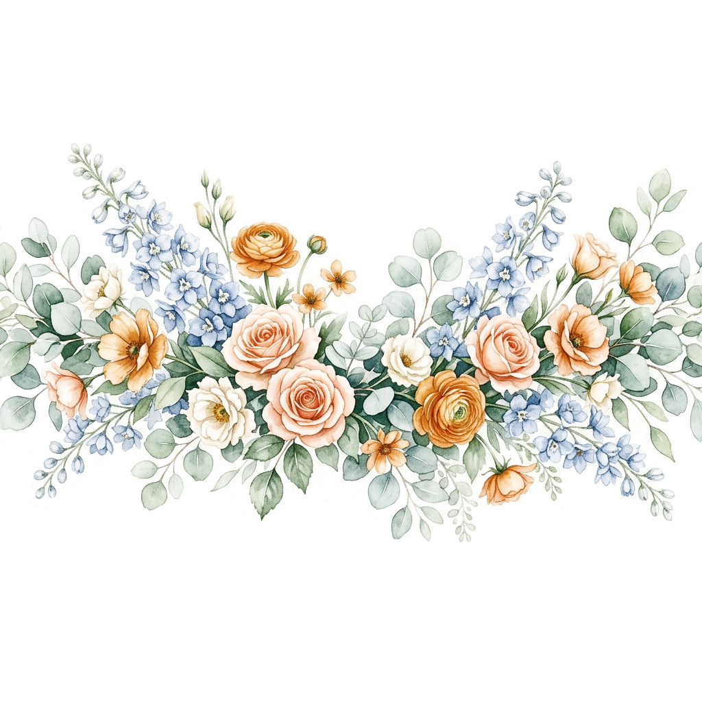 Flores de fondo inferior